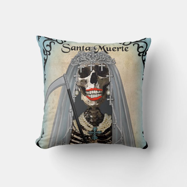 Kunst-Kissen Sankt Muerte Kissen (Vorderseite)