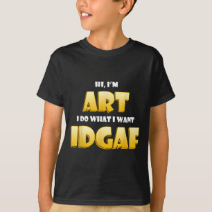 Kunst Kostüm IDGAF Lustiges Meme Halloween-Kostüm T-Shirt