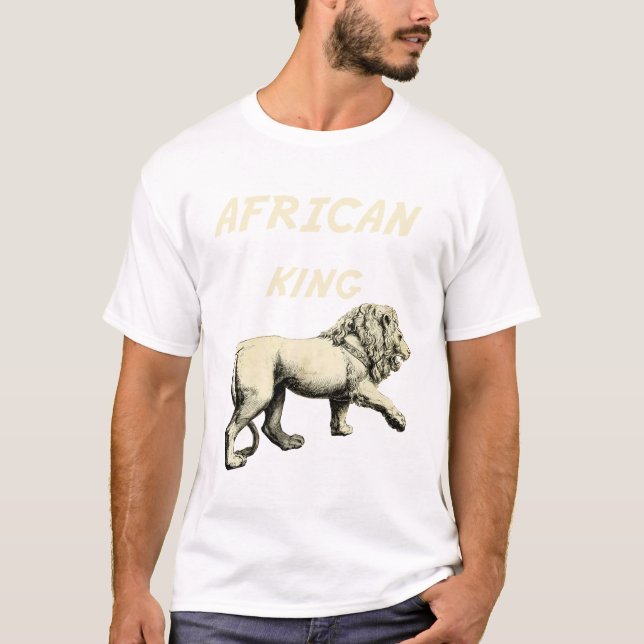 Kunst Löwe-König-African König Afrika T-Shirt (Vorderseite)