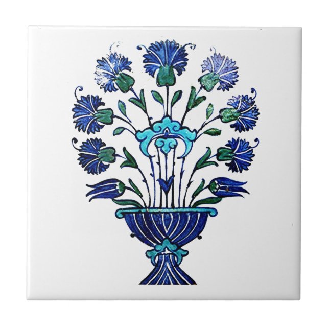 Kunst mit Blumen Fliese (Vorderseite)