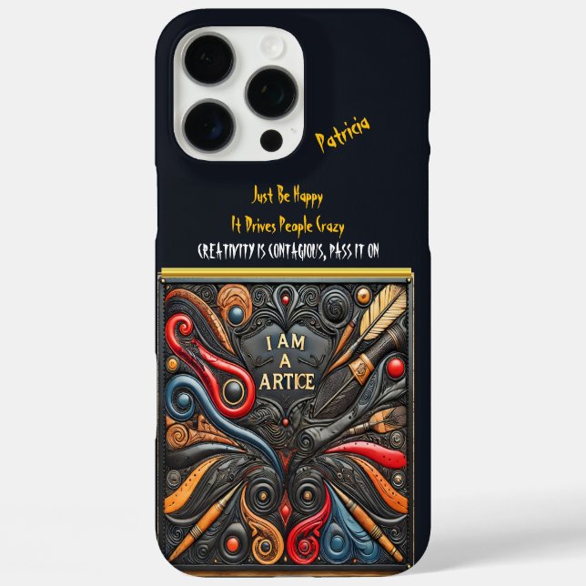 Kunst mit fetten Wirbel iPhone 16 Pro Max Hülle (Rückseite)