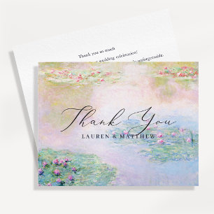 Kunst Monet Seerosen Hochzeit Danksagungskarte Einladung