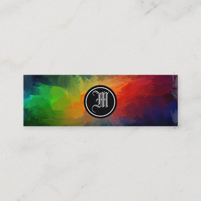 Kunst-Monogramm Mini Visitenkarte (Vorderseite)