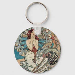 Kunst Nouveau Alphonse Mucha ~ Monacos Monte Carlo Schlüsselanhänger