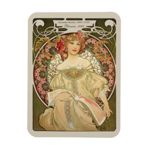 Kunst Nouveau Alphonse Mucha Rêverie Magnet