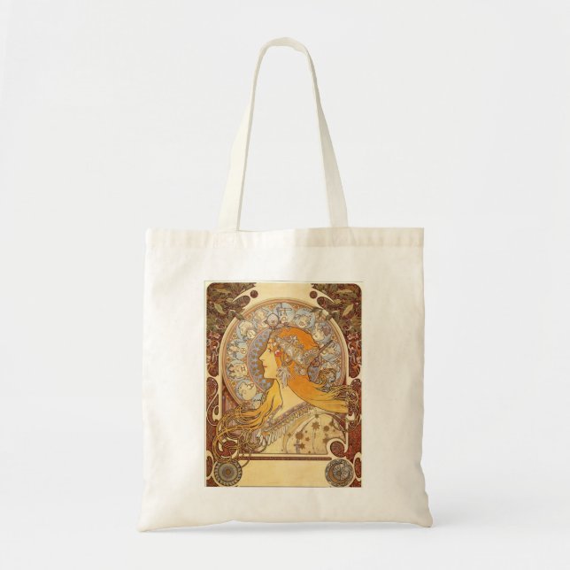 Kunst Nouveau Alphonse Mucha Tragetasche (Vorne)