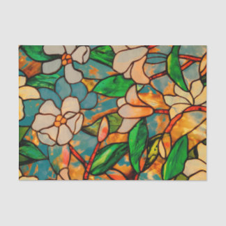 Kunst Nouveau BlumenBuntglas-Seidenpapier Seidenpapier
