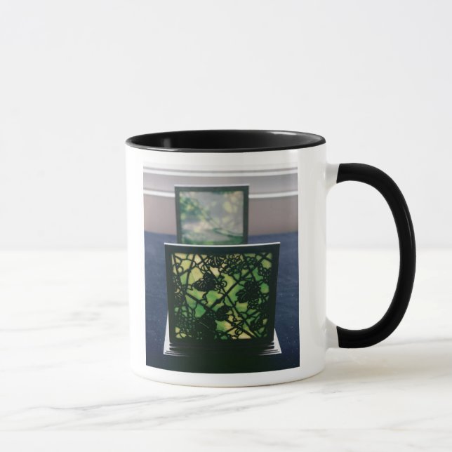 Kunst Nouveau Bücherstützen, Tiffany-Studios, Tasse (Rechts)