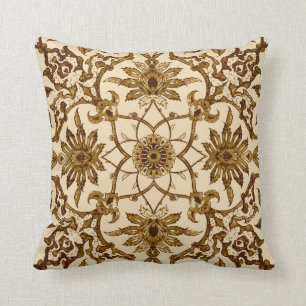 Kunst Nouveau chinesisches Muster - Brown und Kissen