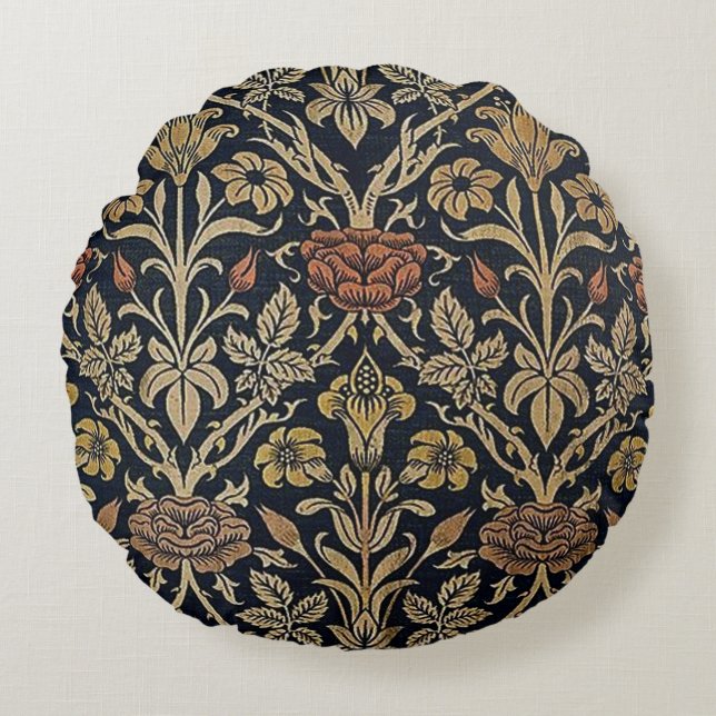 Kunst nouveau, das Schönheitsepochenmuster, Rundes Kissen (Vorderseite)