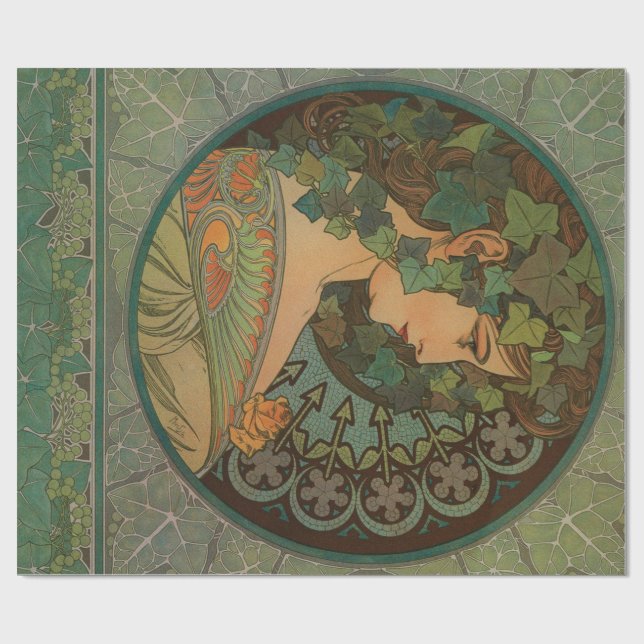 Kunst Nouveau Decoupage Plakat Geschenkpapier (Flach)