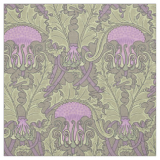 Kunst Nouveau Distel-Damast Stoff