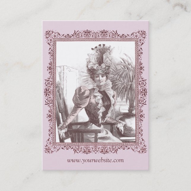 Kunst Nouveau Diva - herrliche Vintage Visitenkarte (Vorderseite)