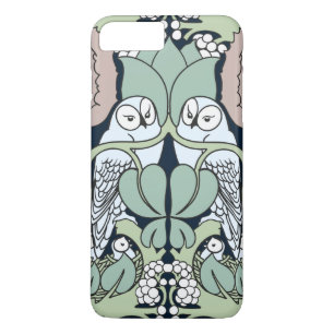 Kunst Nouveau Eulen nisten Plus Muster iPhone 7 iPhone 8 Plus/7 Plus Hülle