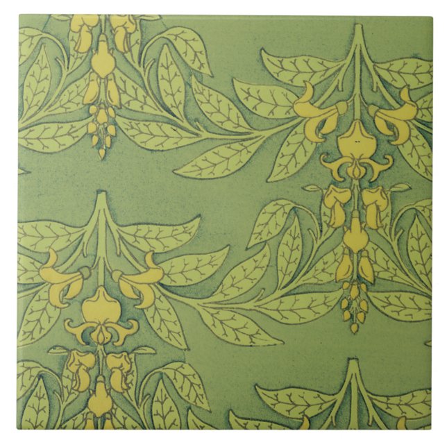 Kunst Nouveau Glyziniefliese Fliese (Vorderseite)