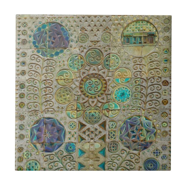 Kunst Nouveau Keramikfliese (Vorderseite)