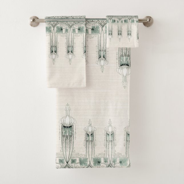 Kunst Nouveau Lilien-Blumenbad-Tuch-Set Badhandtuch Set (Insitu)