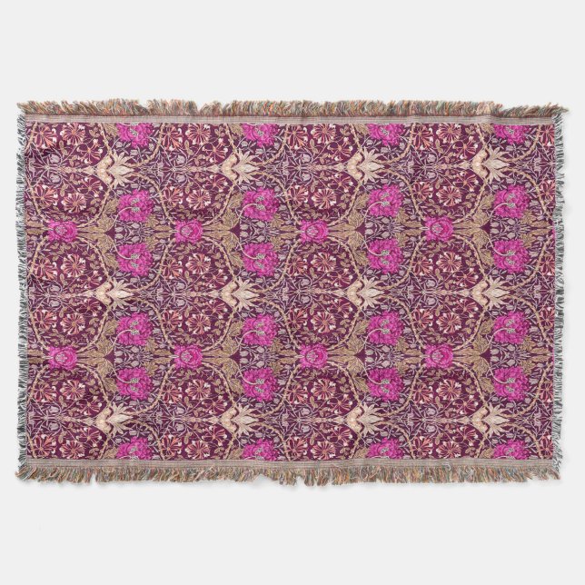 Kunst Nouveau mit Blumen, Pflaume, Beige und Deep Decke (Vorderseite)