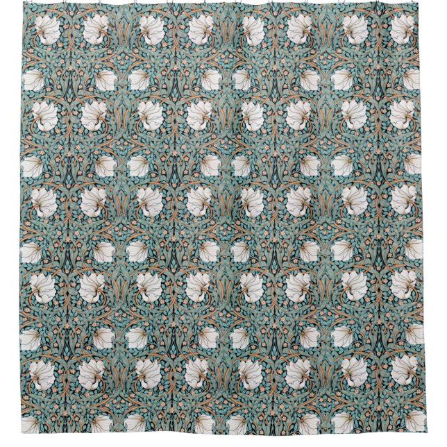 Kunst Nouveau Morris Pimpernel-Blumenduschvorhang Duschvorhang (Vorderseite)