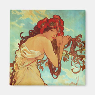 Kunst Nouveau - Mucha - Sommer Magnet