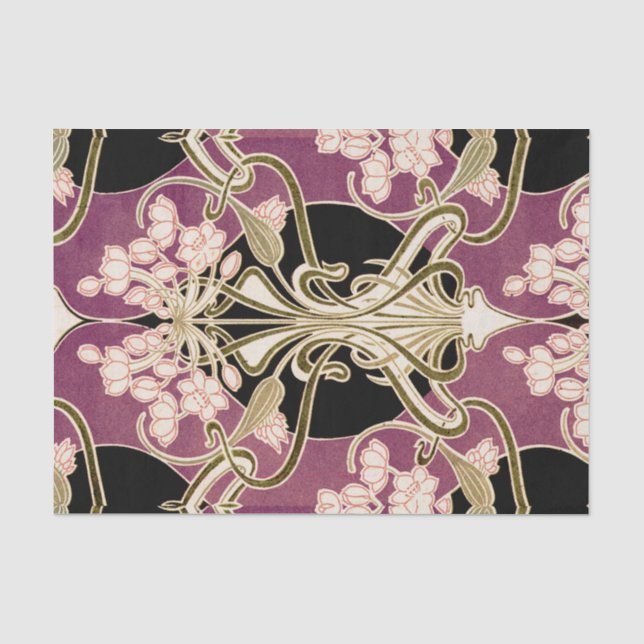 Kunst Nouveau Muster #2 Seidenpapier (Vorderseite)