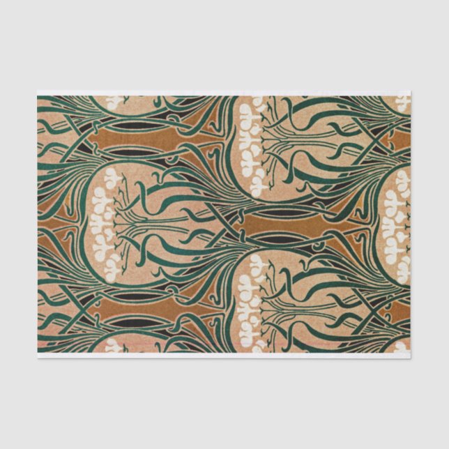 Kunst Nouveau Muster #9 Seidenpapier (Vorderseite)