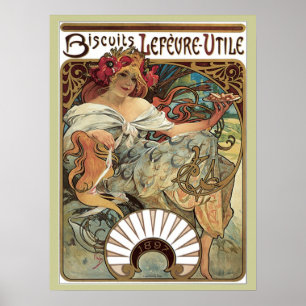 Kunst Nouveau Retro Plakat 18x24