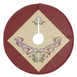 Kunst Nouveau Rotwein-Weihnachtsbaum-Rock durch Fleece Weihnachtsbaumdecke