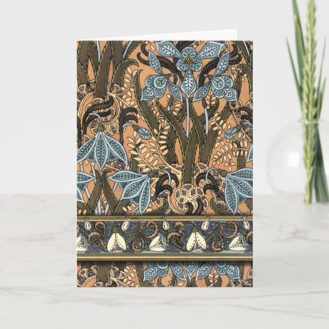 Kunst Nouveau 'Snowdrops Karte (Vorderseite)