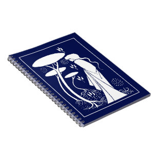 Kunst Nouveau Sorceress-Notizbuch Notizblock