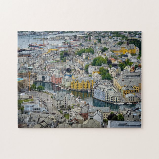 Kunst Nouveau Stadt Alesund, Norwegen-Puzzlespiel (Horizontal)