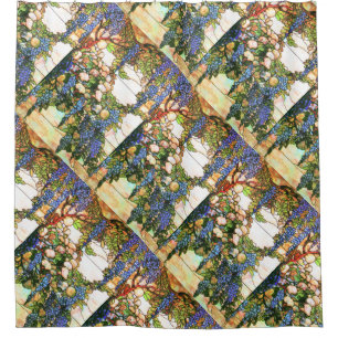 Kunst Nouveau Tiffany beflecktes Duschvorhang