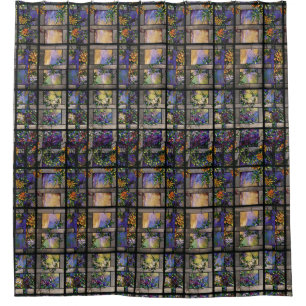 Kunst Nouveau Tiffany beflecktes Duschvorhang