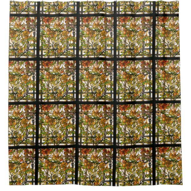Kunst Nouveau Tiffany beflecktes Duschvorhang (Vorderseite)