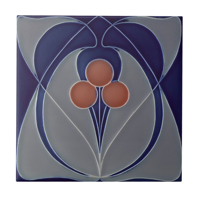 Kunst Nouveau Vintage Fliese (Vorderseite)