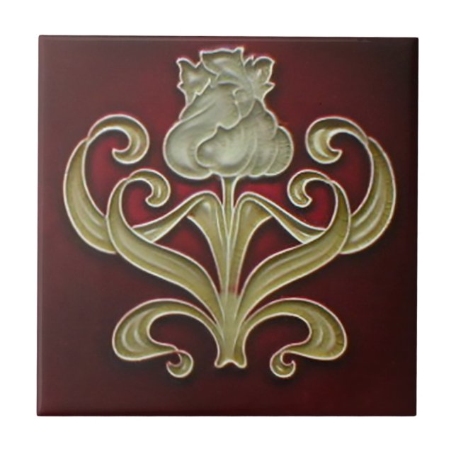 Kunst Nouveau Vintage Fliese (Vorderseite)