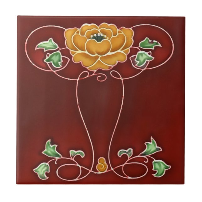 Kunst Nouveau Vintage Fliese (Vorderseite)