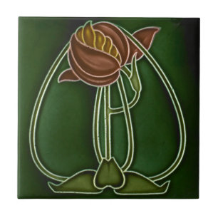 Kunst Nouveau Vintage Fliese