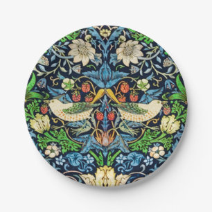 Kunst Nouveau Vogel-und Blumen-Tapisserie-Muster Pappteller