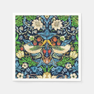 Kunst Nouveau Vogel-und Blumen-Tapisserie-Muster Serviette