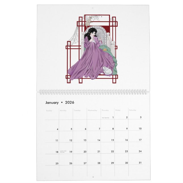 Kunst nouveua Kalender (Jan 2026)