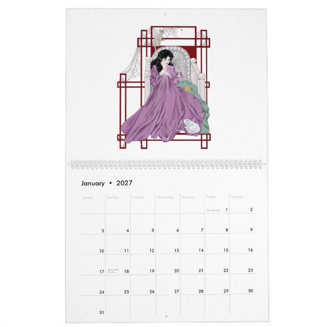 Kunst nouveua Kalender (Jan 2027)