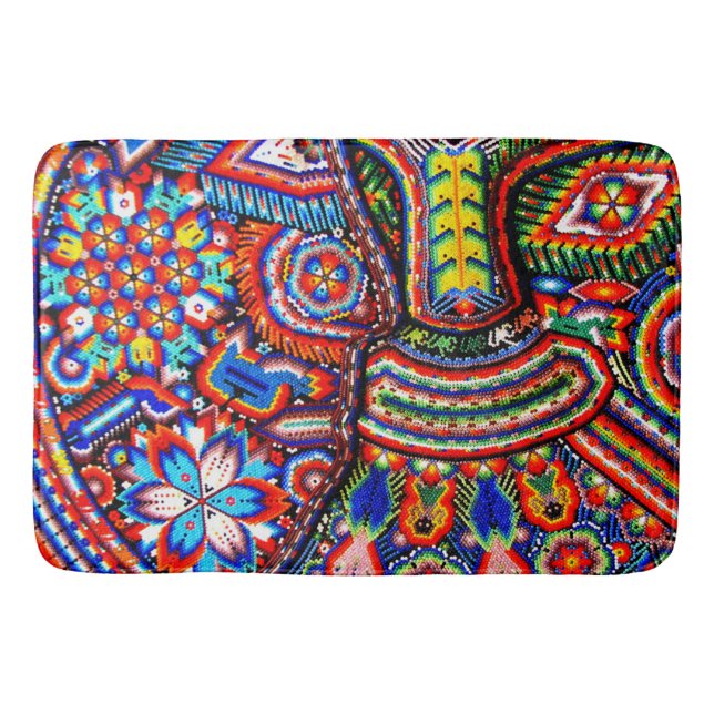 Kunst Oaxacas Mexiko mexikanische Stammes- Boho Badematte (Vorderseite)