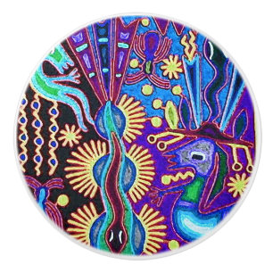 Kunst Oaxacas Mexiko mexikanische Stammes- Boho Keramikknauf