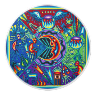 Kunst Oaxacas Mexiko mexikanische Stammes- Boho Keramikknauf