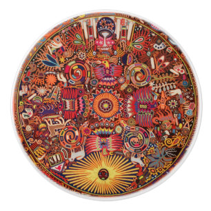 Kunst Oaxacas Mexiko mexikanische Stammes- Boho Keramikknauf