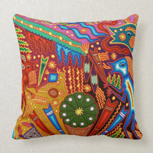 Kunst Oaxacas Mexiko mexikanische Stammes- Boho Kissen