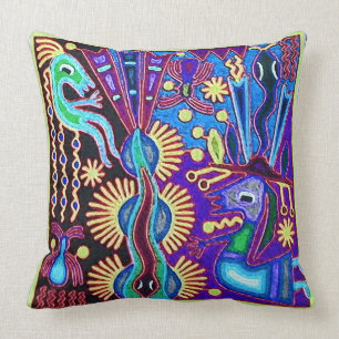 Kunst Oaxacas Mexiko mexikanische Stammes- Boho Kissen
