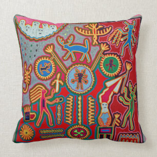 Kunst Oaxacas Mexiko mexikanische Stammes- Boho Kissen