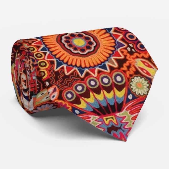 Kunst Oaxacas Mexiko mexikanische Stammes- Boho Krawatte (Gerollt)